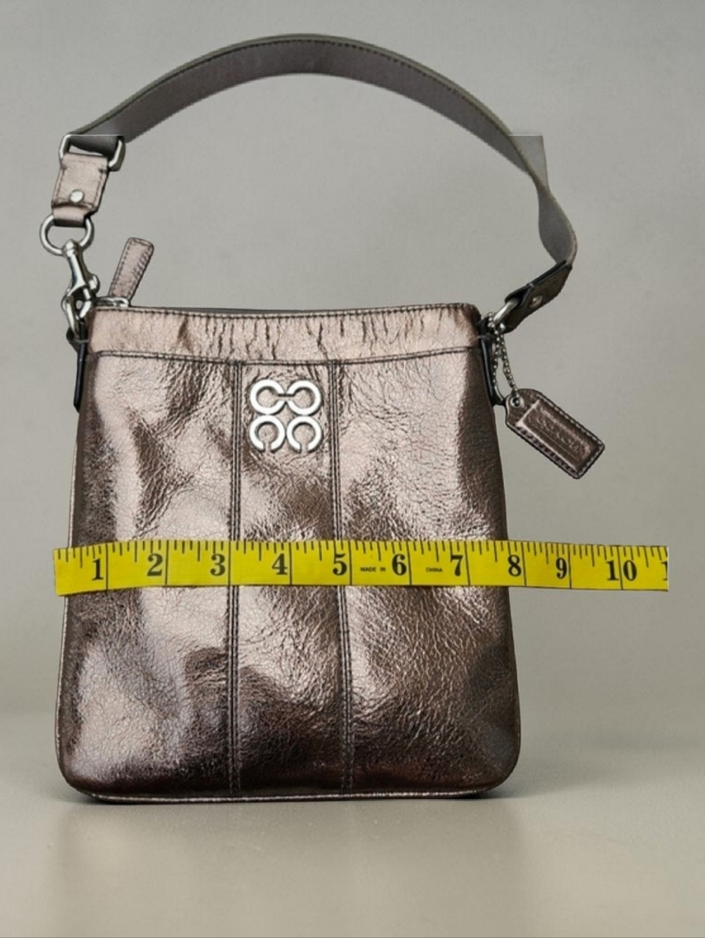 Coach 2010 Julia Gunmetal Crossbody - Great Condition/Plz Read Description - Picture 4 of 8